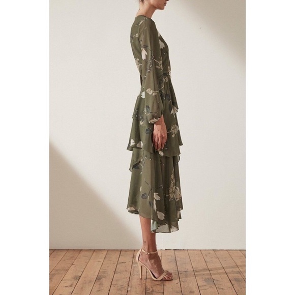 SHONA JOY HARPER MIDI RUFFLED TIERED DRESS - Picture 5 of 13